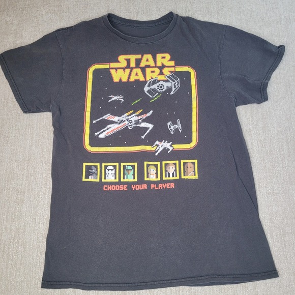 Star Wars Other - Star Wars T-Shirt Mens S Black Pixel Art Choose Your Player Graphic Tee